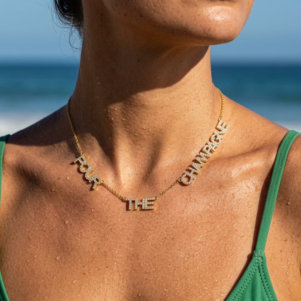Pour The Champagne CZ Necklace