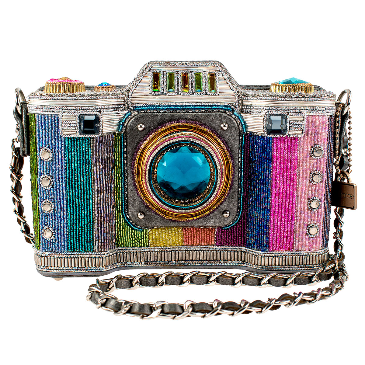 Mary Frances - Life in Color Beaded Crossbody Camera Handbag