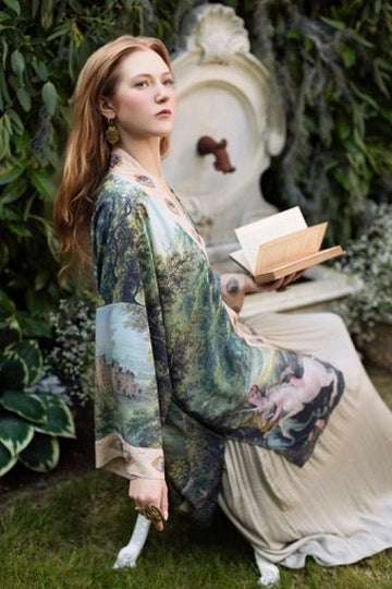 The Mythmaker Matinée Duster Kimono w/ Landscape & Unicorn Pre-Order Ship March 2026