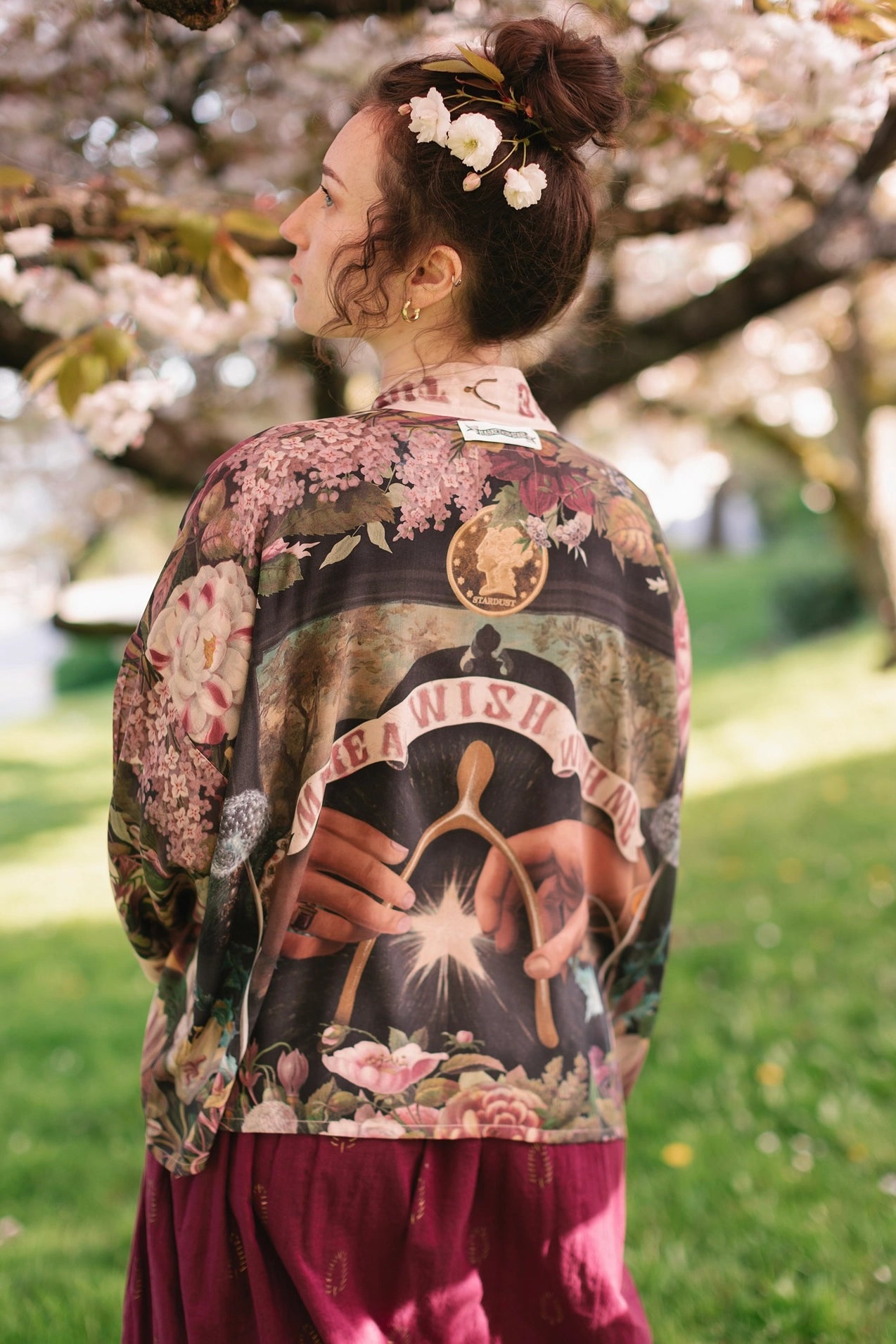 Make A Wish Floral Cropped Bamboo Kimono w/ Good Luck Charms Pre-Order Ships February 2025