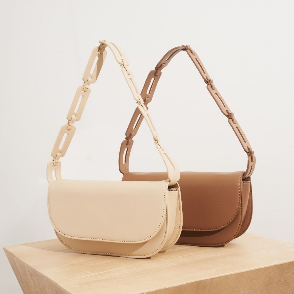 Melie Bianco Inez Bone Recycled Vegan Shoulder Bag Pre-Order