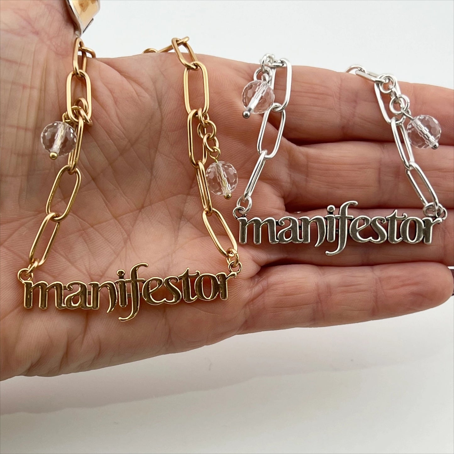 Manifestor Long Chain Mantra Necklace