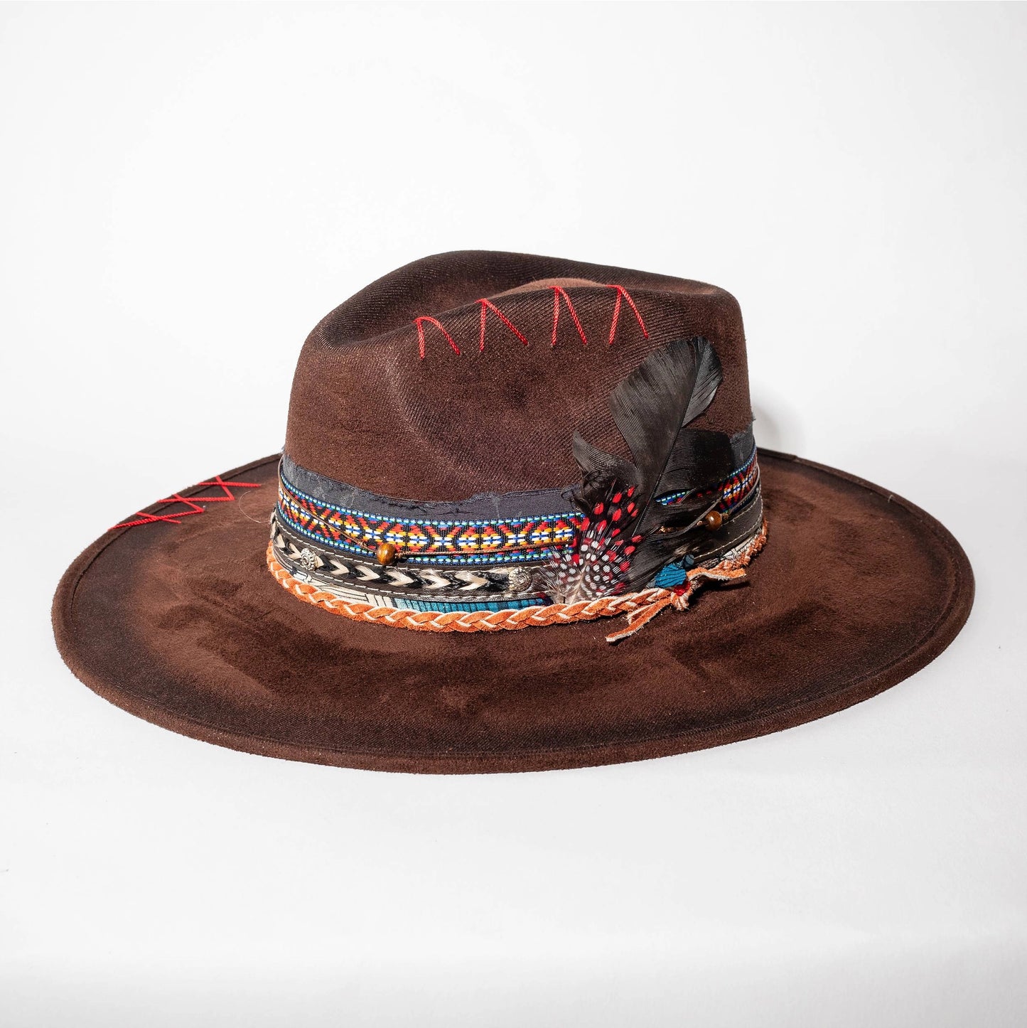 Top Quality Vegan Suede Hat - Coachella Cowgirl Brown