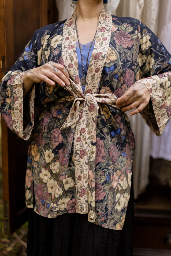 Lionheart Matinée Duster w/ Florals & Narnia Inspired Print - Pre Order - Ships in March 2026