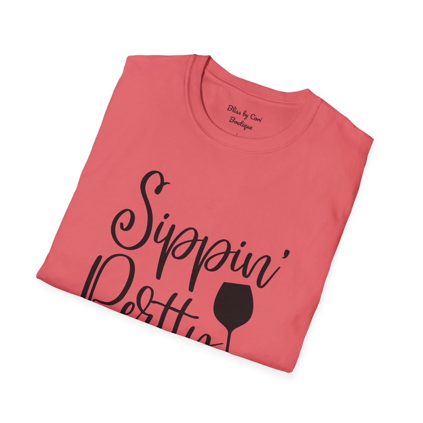 Sippin' Pretty Softstyle T-Shirt Available In 14 Colors