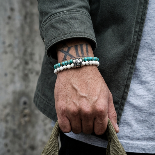 Turquoise & Magnesite Gemstone Bracelet