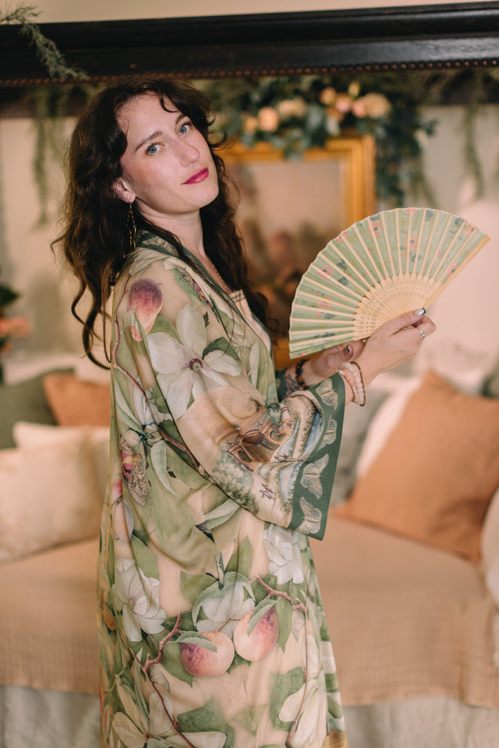 Fleur De Soleil Opera Duster Kimono Robe w/ Florals Pre-Order March 2026