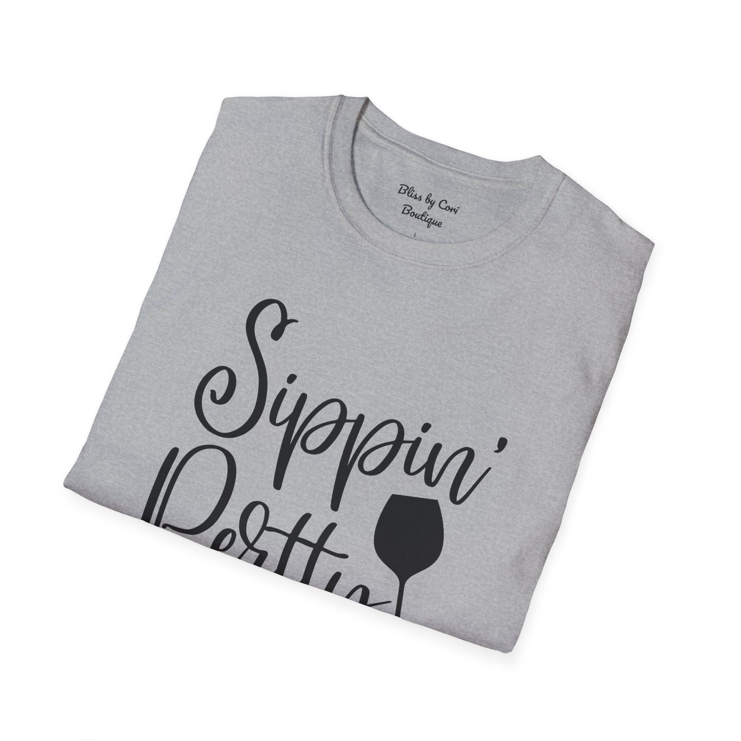 Sippin' Pretty Softstyle T-Shirt Available In 14 Colors