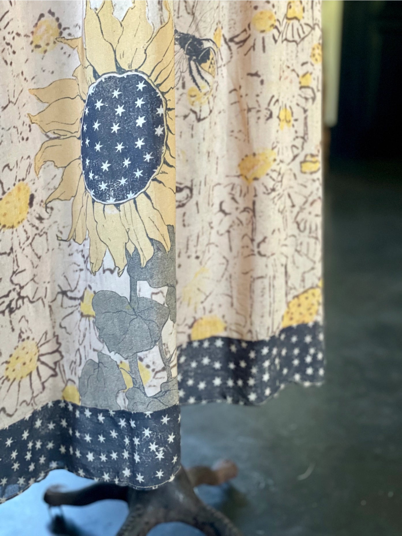 Market Of Stars Milk & Honey Bohéme Slip Dress with Bees and Sunflowers