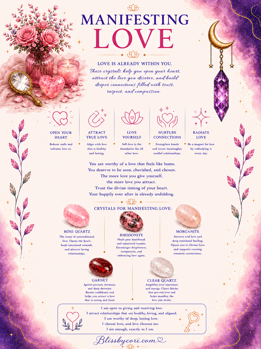 Manifesting Love Gemstone Bracelet Stack
