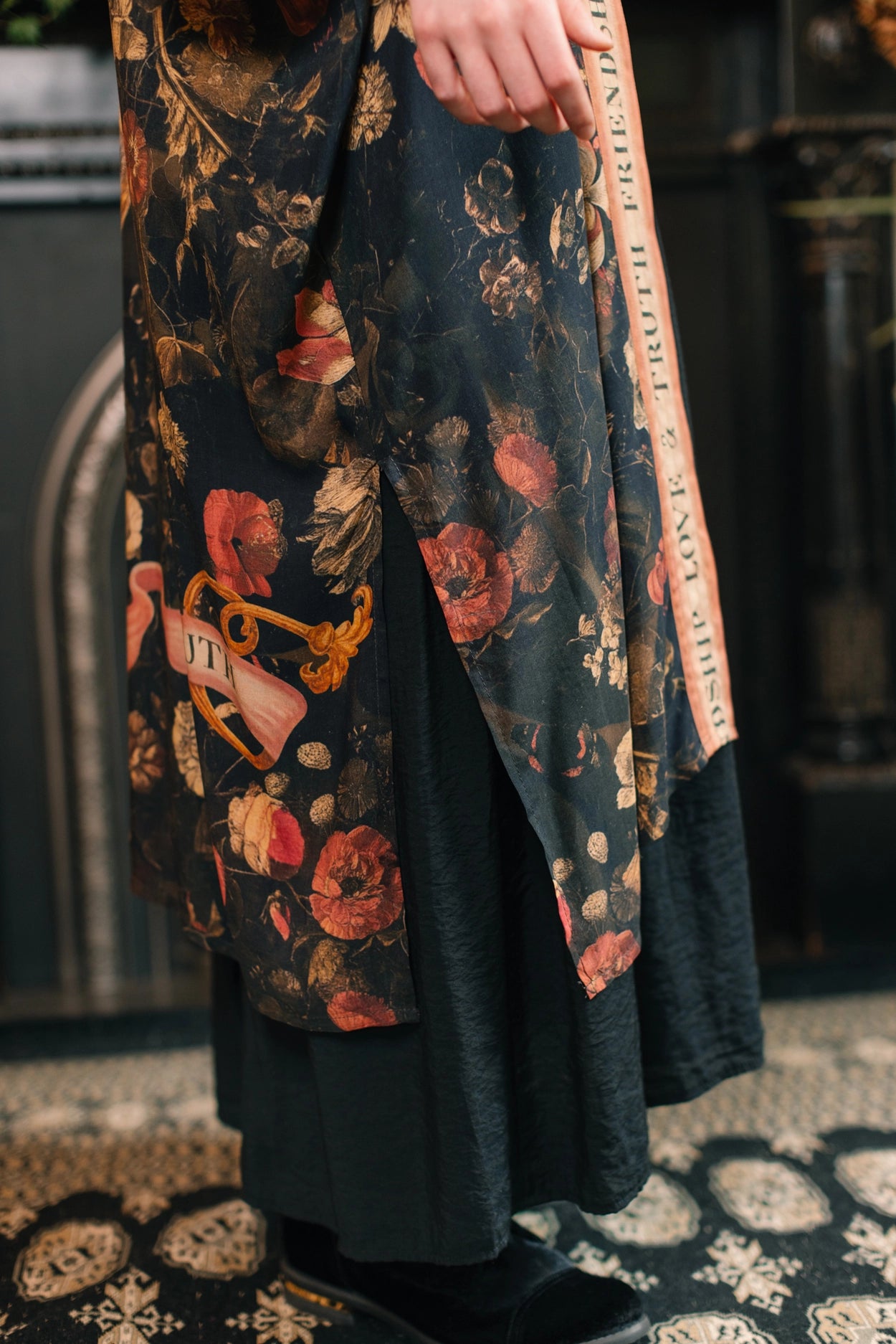 Heart of Gold Opera Duster Kimono Robe w/ Sacred Heart Pre-Order Ships In September