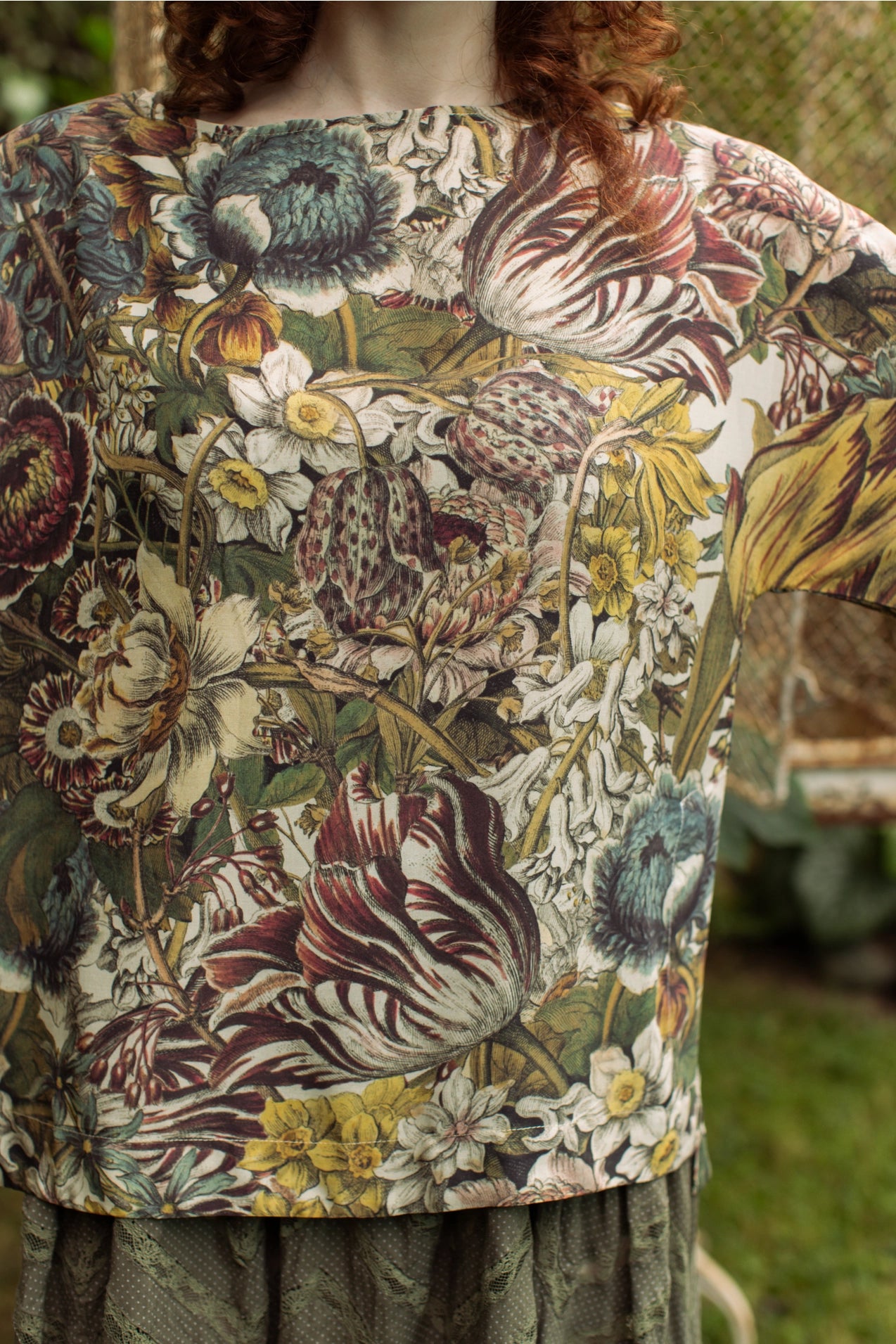 Market Of Stars Love Grows Wild Tee Luxe Bamboo Floral Tunic Shirt with Bees Pre-Order Ship Aug 30th