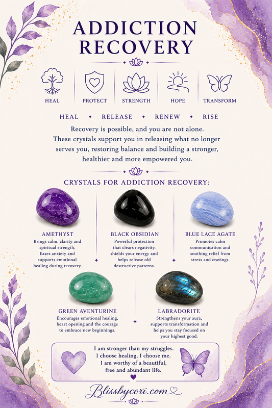 Addiction Recovery Gemstone Bracelet Stack