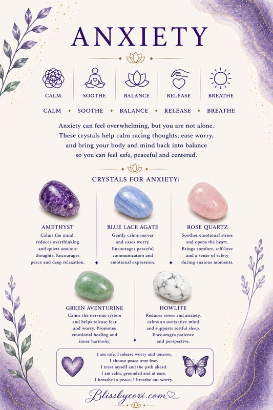 Anxiety Support Gemstone Bracelet Stack