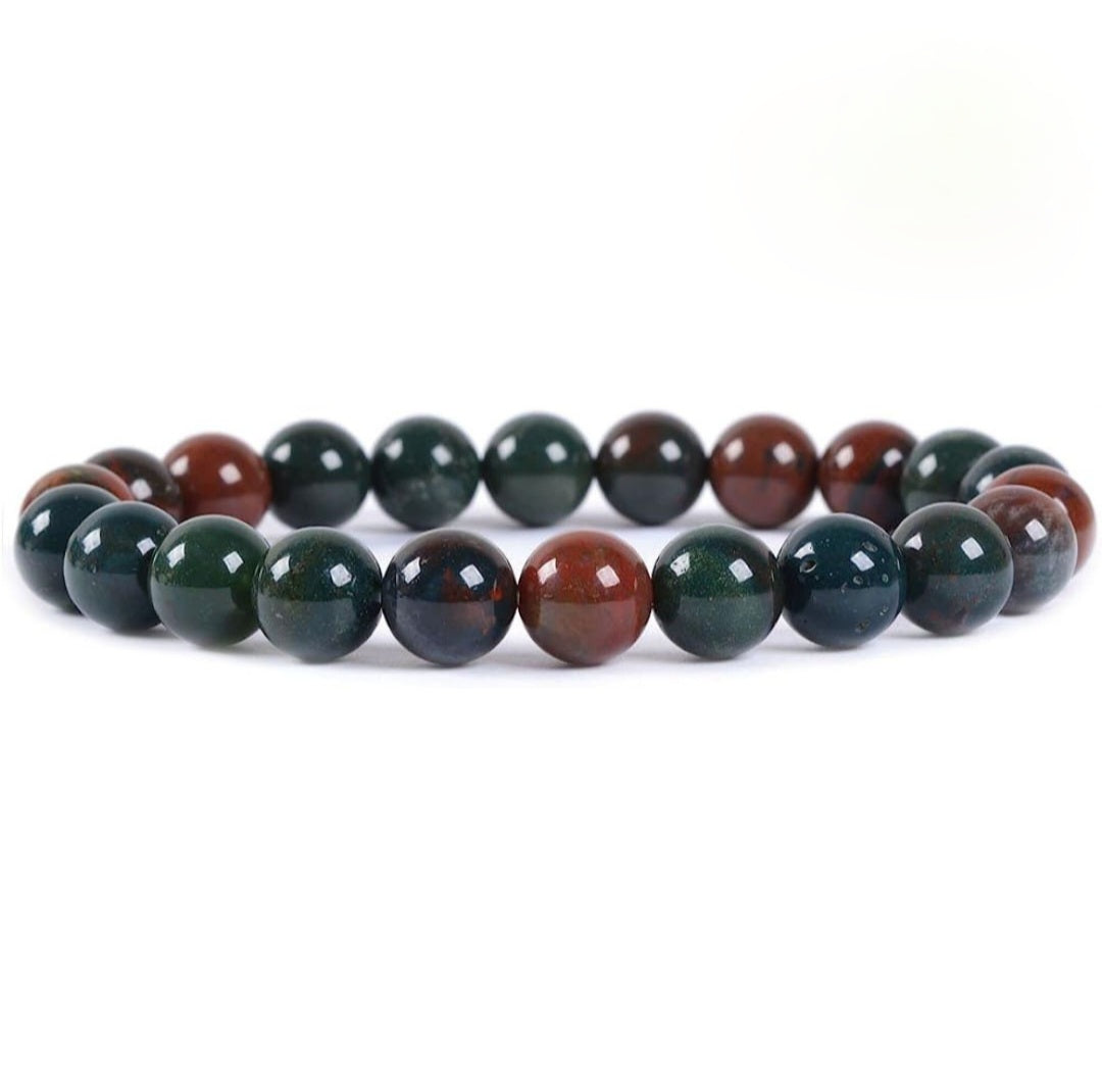 Bloodstone Unisex Reiki Healing Beaded Gemstone Bracelet