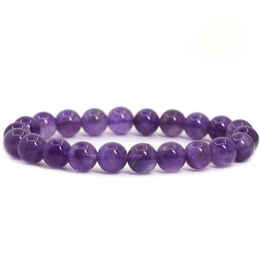 Amethyst Unisex Reiki Healing Beaded Gemstone Bracelet