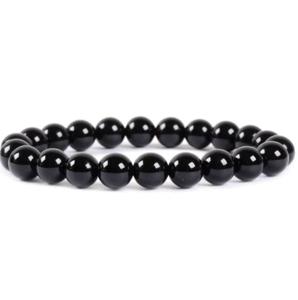 Black Onyx Unisex Reiki Healing Beaded Gemstone Bracelet