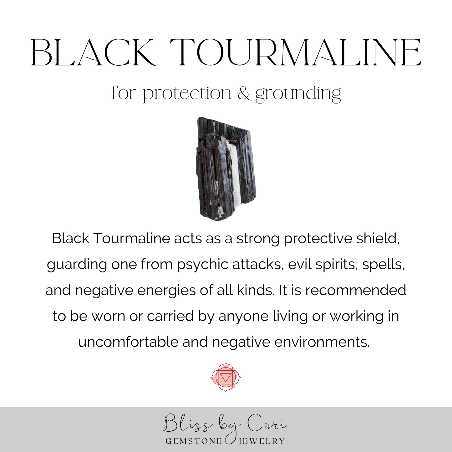 Kingman Turquoise & Black Tourmaline Gemstone Necklace