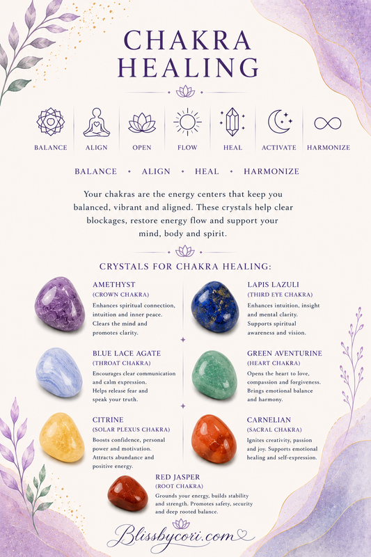 Chakra Healing Gemstone Bracelet Stack