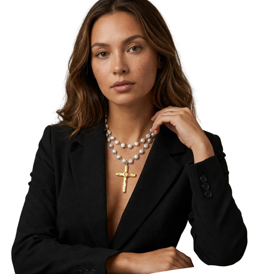 Pearl Cross Necklace