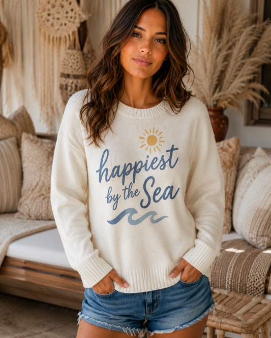 Happiest By The Sea Lightweight Sweater