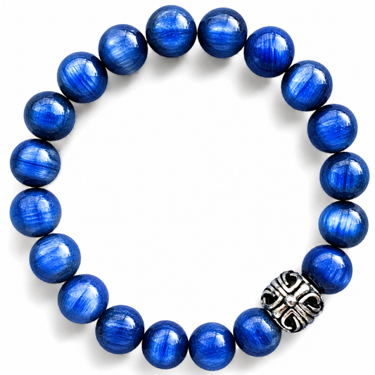 Blue Kyanite Beaded Bracelet