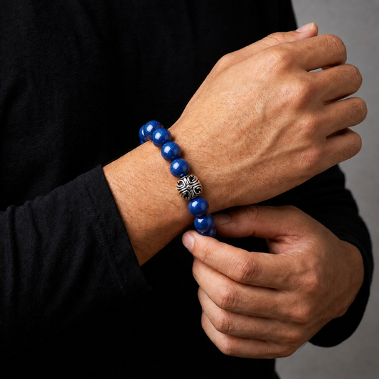 Blue Kyanite Beaded Bracelet