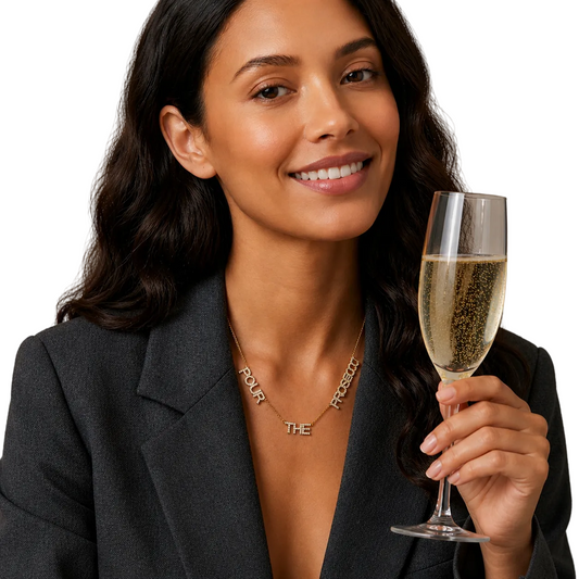 Pour The Prosecco CZ Necklace