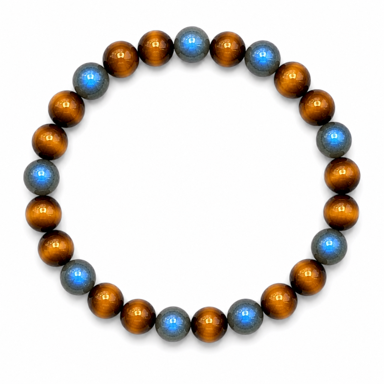 Tiger's Eye & Labradorite Gemstone Bracelet