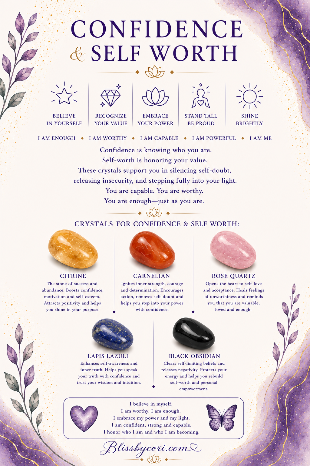 Confidence & Self Worth Gemstone Bracelet Stack