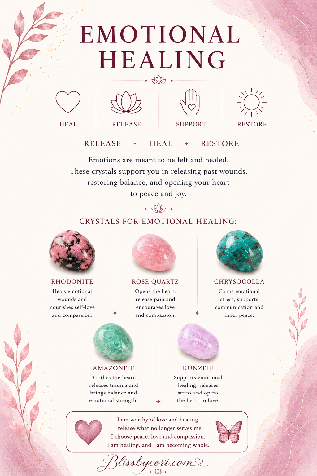 Emotional Healing Gemstone Bracelet Stack