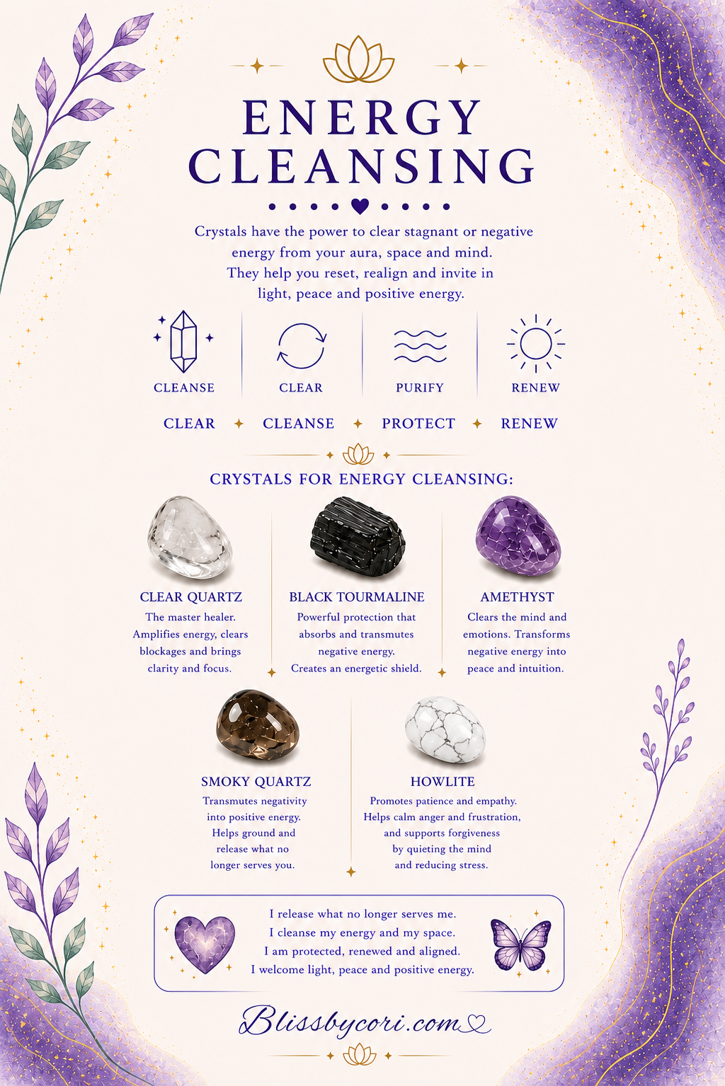 Energy Cleansing Gemstone Bracelet Stack