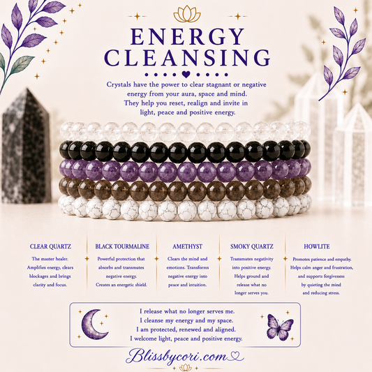 Energy Cleansing Gemstone Bracelet Stack