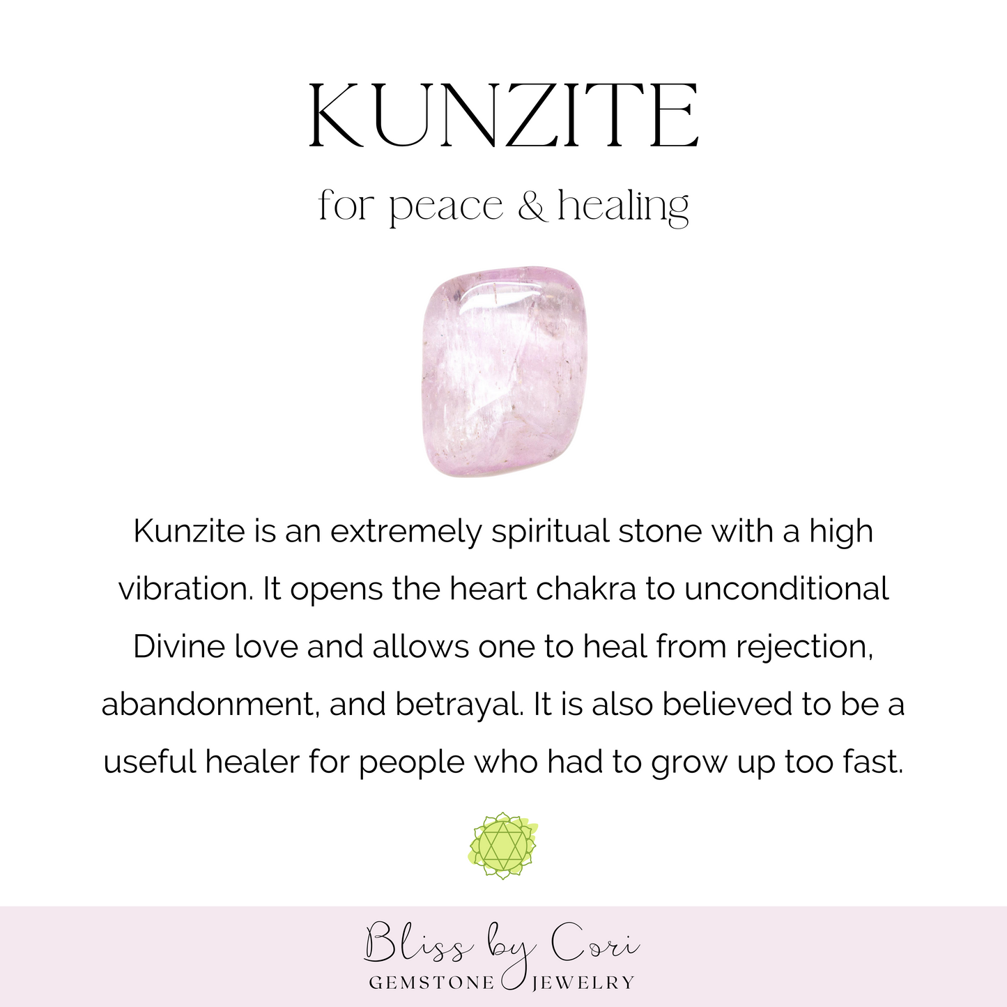 Kunzite Unisex Reiki Healing Beaded Gemstone Bracelet