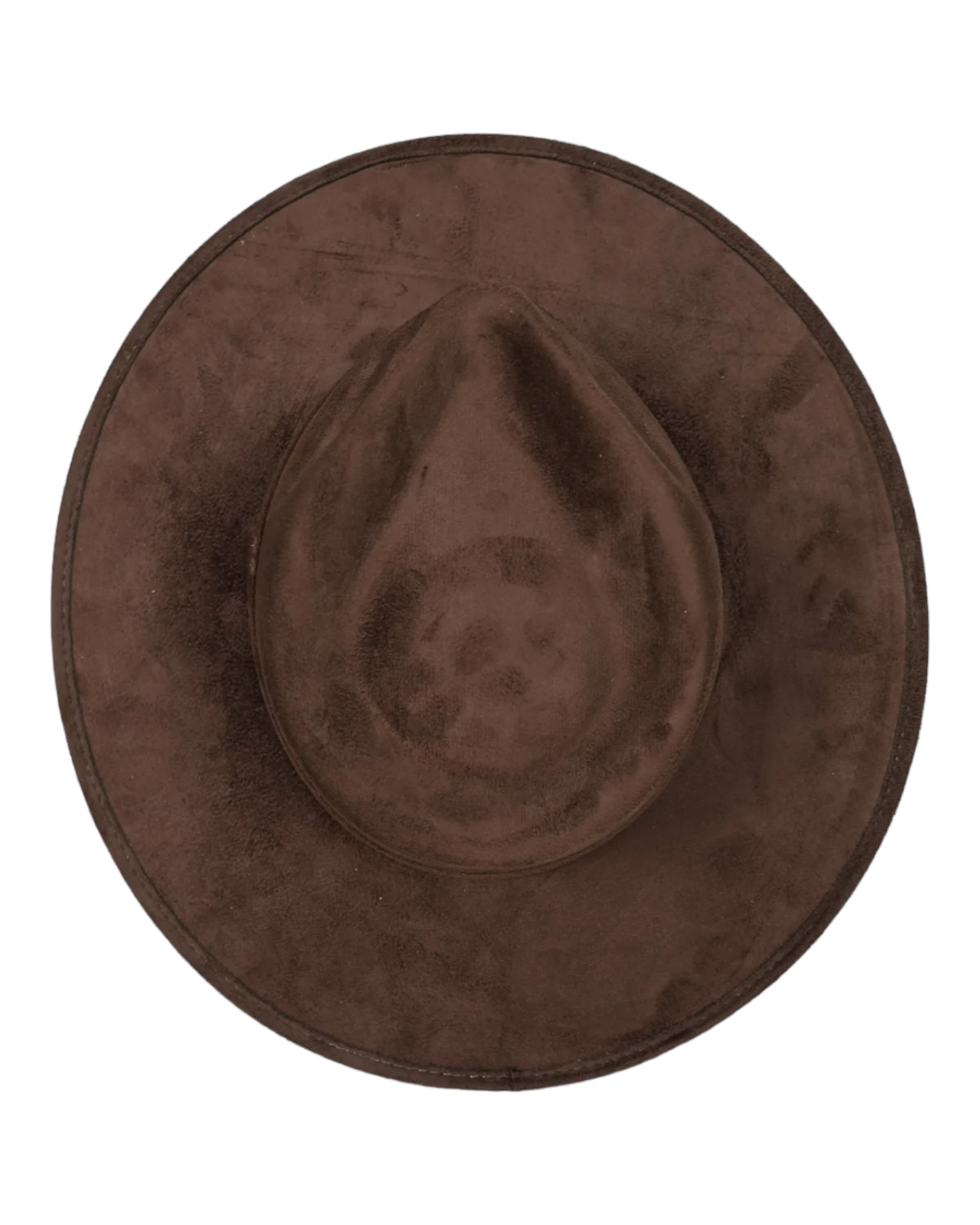 Top Quality Vegan Suede Fedora Hat - Brown