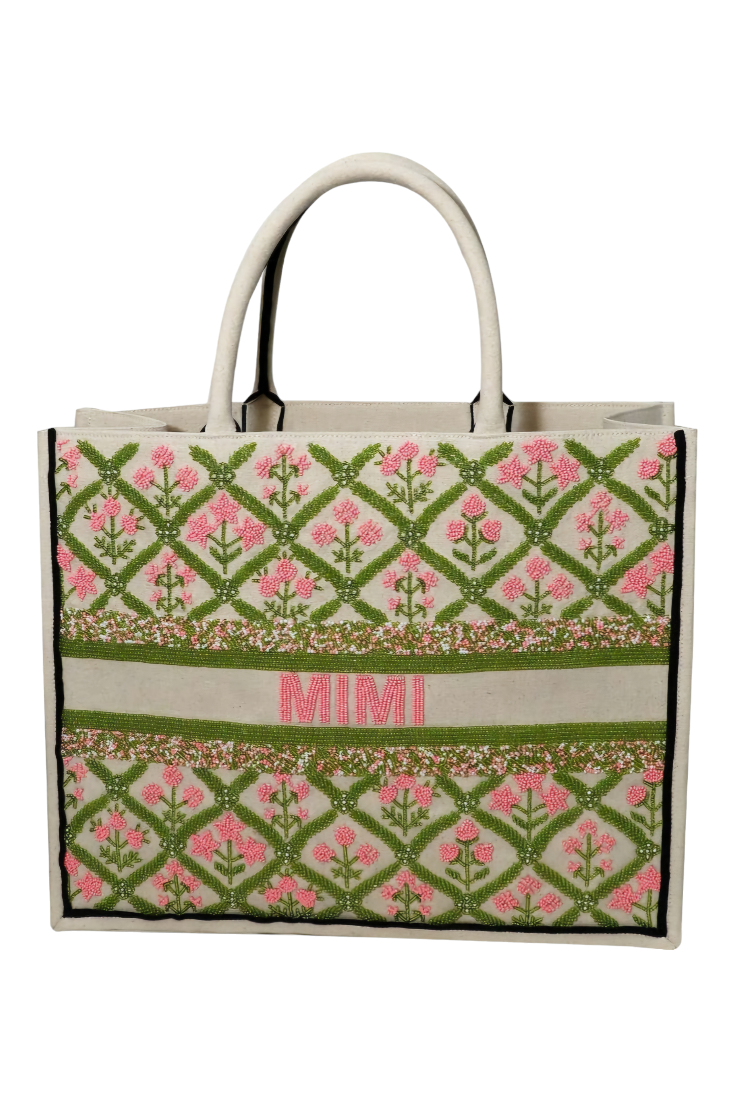 Tiana New York - Personalized Name Or Word Multi Beaded Tote