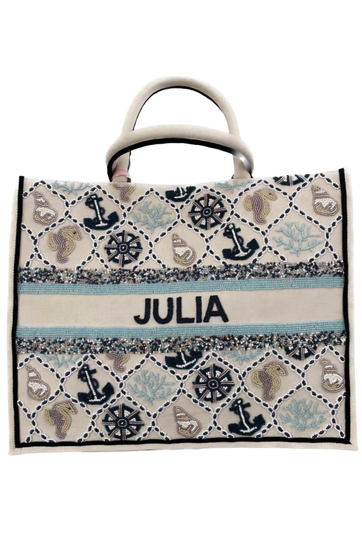 Tiana New York - Personalized Name Or Word Multi Beaded Tote