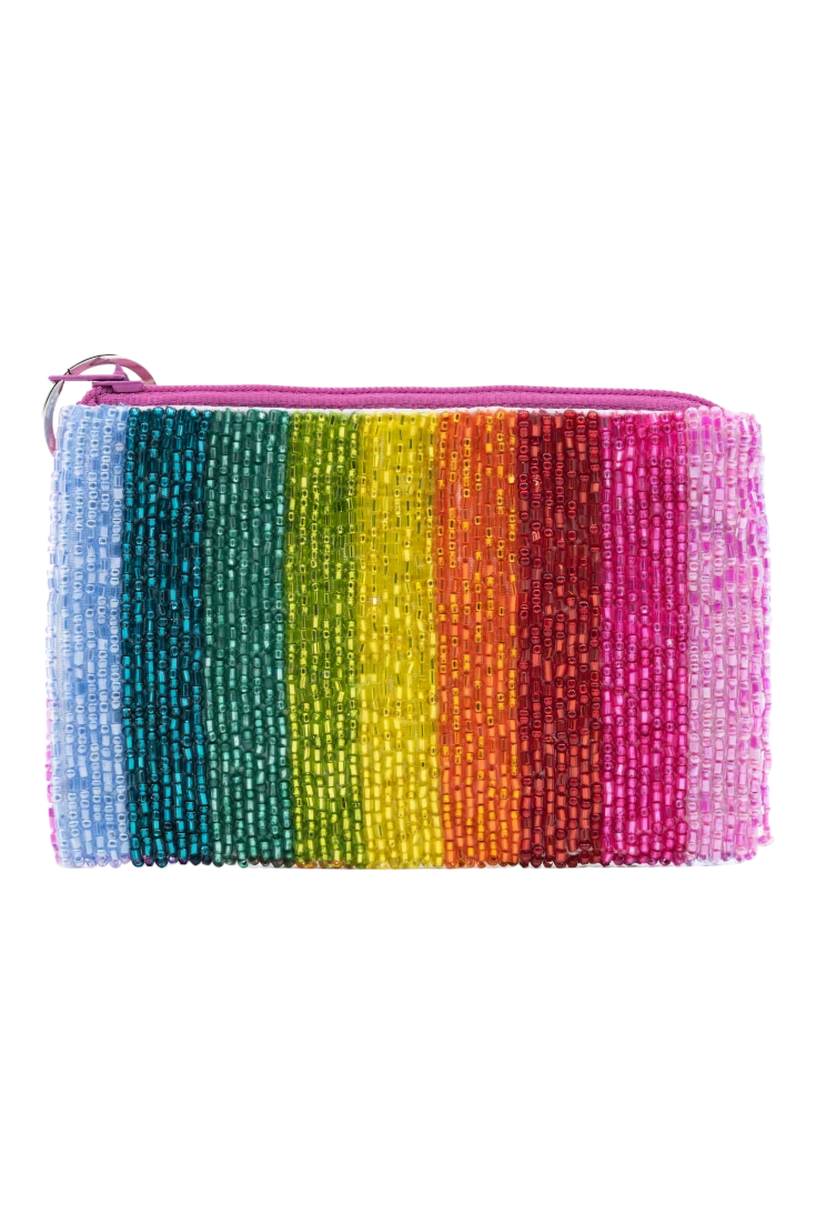 Tiana New York - Rainbow Multi Beaded Coin Purse