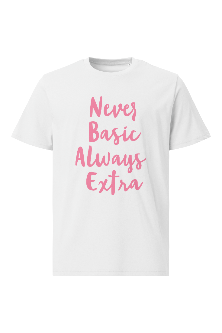 Never Basic Always Extra Organic Stanley Stella Tee - White