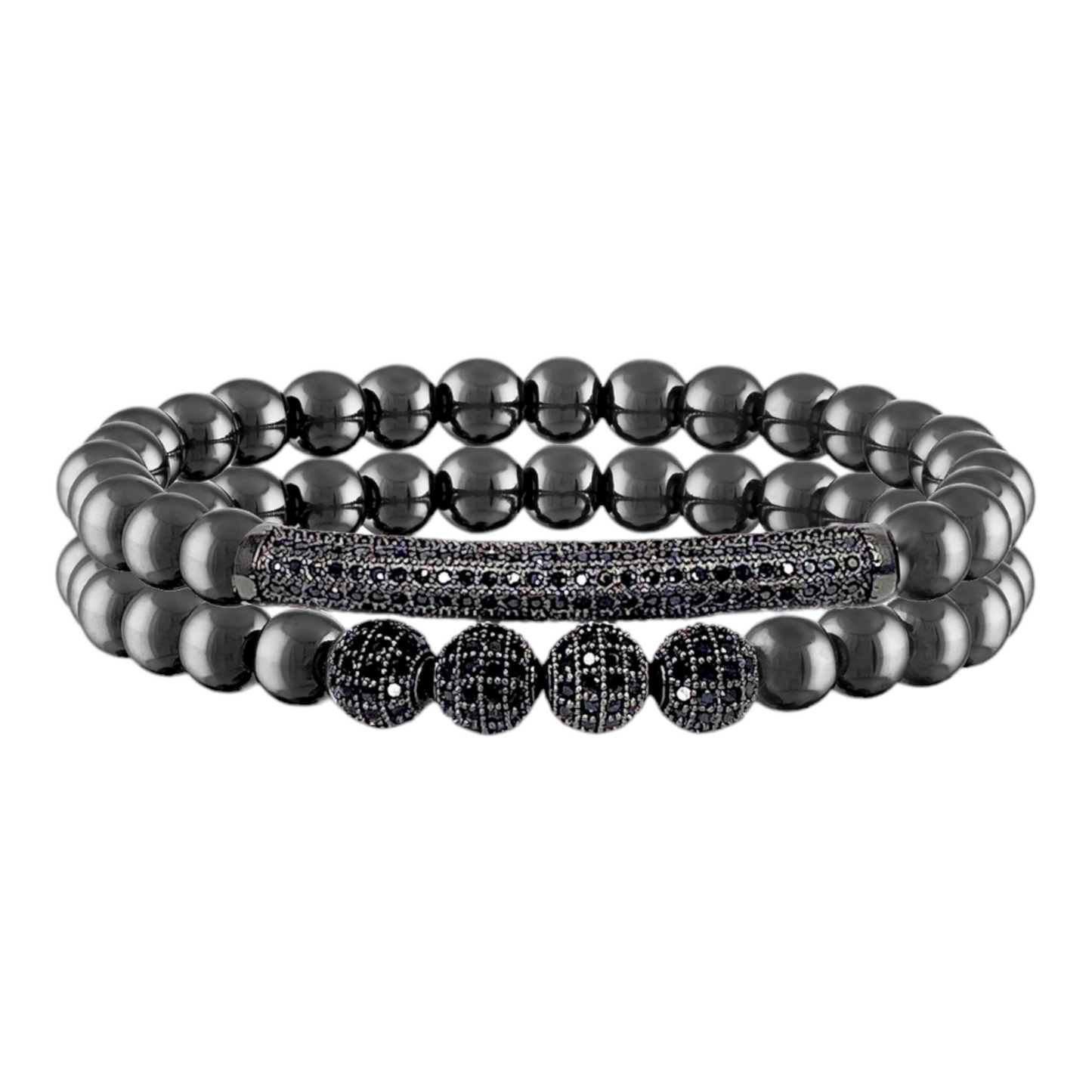 Unisex Onyx Reiki Healing Bracelet Stack