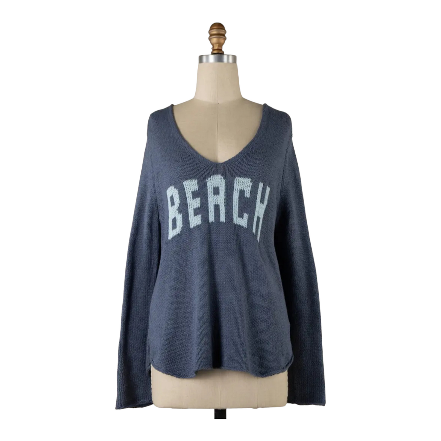 Beach V Cotton Sweater