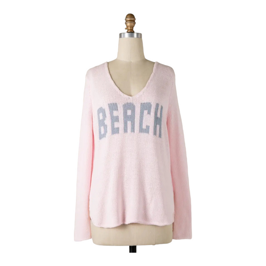 Beach V Cotton Sweater