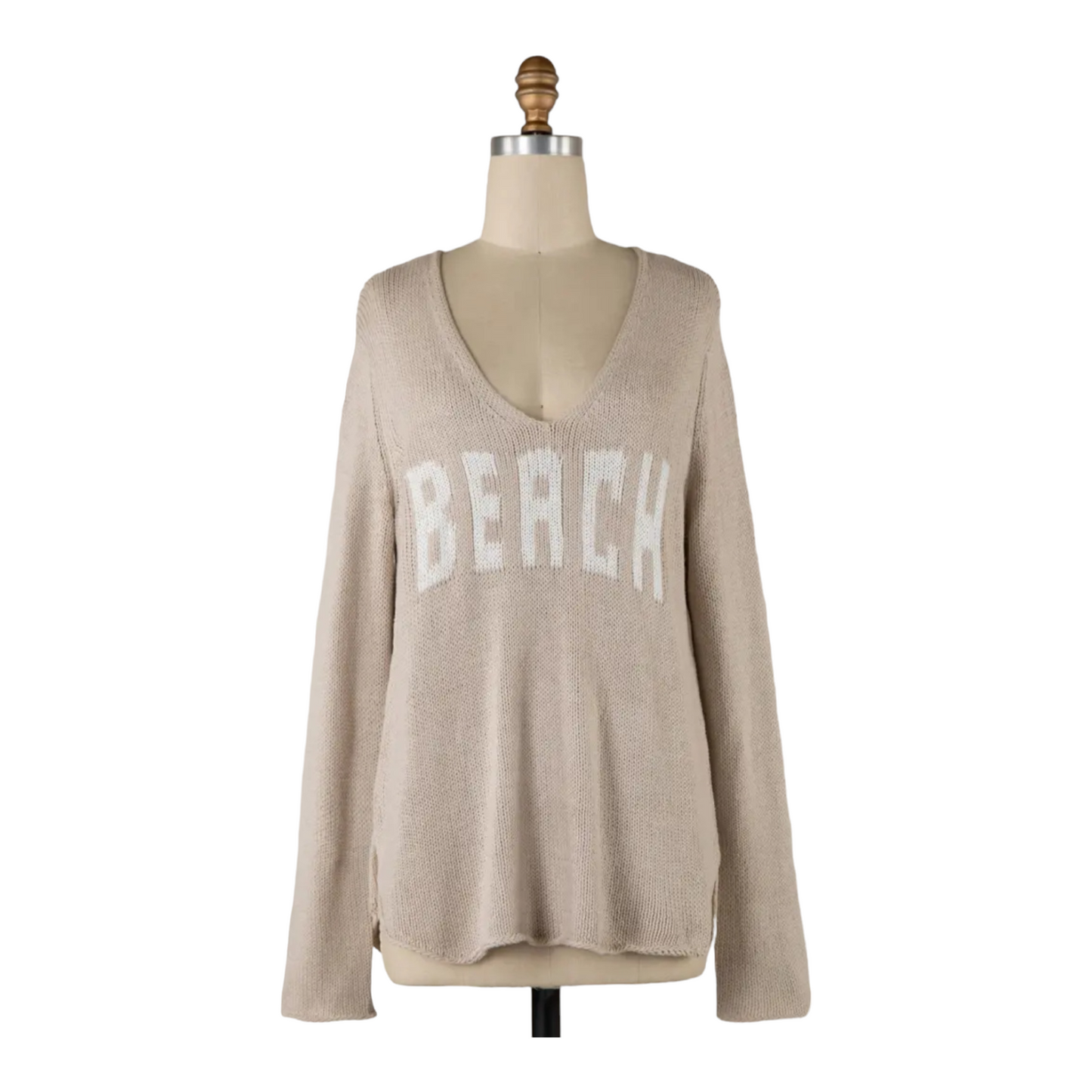 Beach V Cotton Sweater