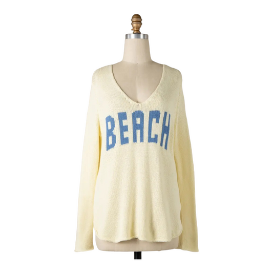 Beach V Cotton Sweater