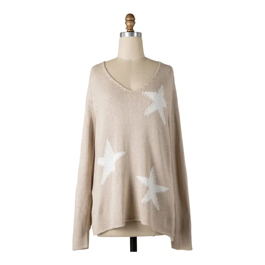 Stars V Cotton Sweater