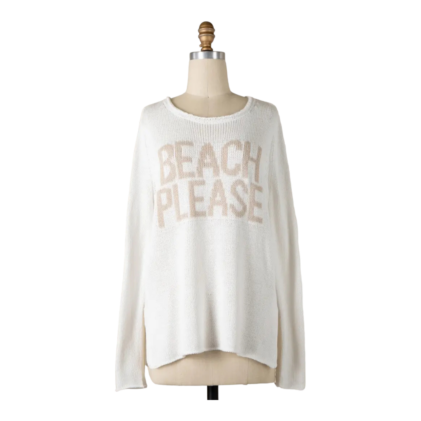 Beach Please Cotton Sweater