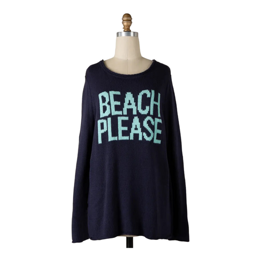 Beach Please Cotton Sweater