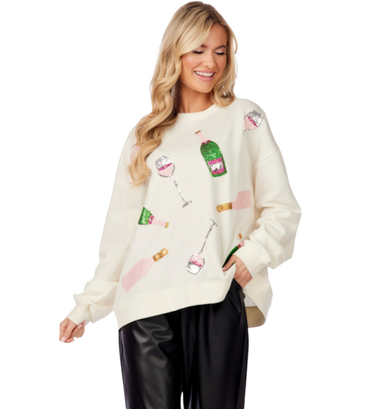 Holiday Sparkle Sequins Sweatshirt - Only A Few Available!