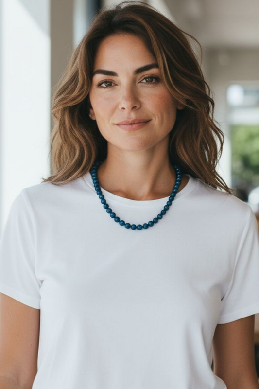 Beaded Kyanite Gemstone Necklace