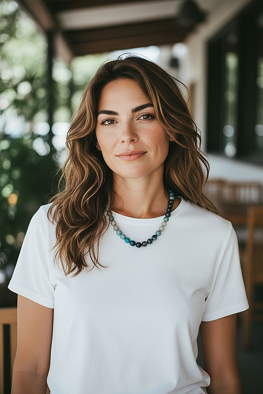 Beaded Trolleite Gemstone Necklace